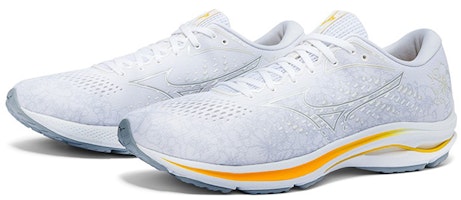 Mizuno Wave Rider 25 低筒 跑步鞋 共用 白黃 Lookbook Mizuno Wave Rider 25 低筒 跑步鞋 共用 白黃