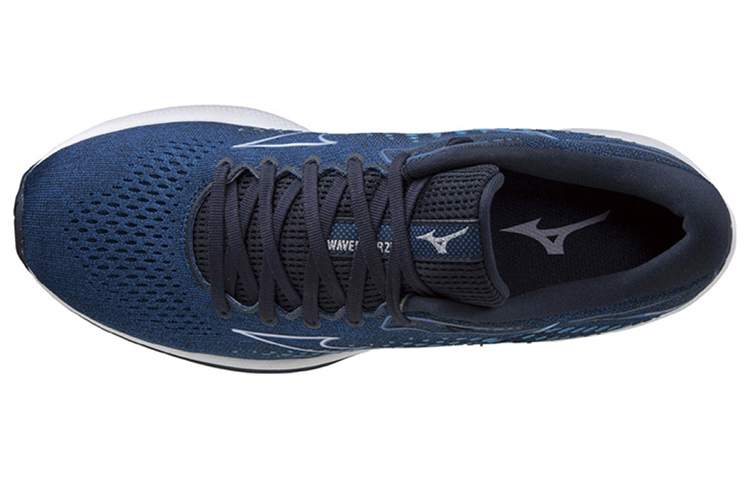 Lookbook Mizuno Wave Rider 25 Super Wide ''Bleu Impérial''. J1GC210494