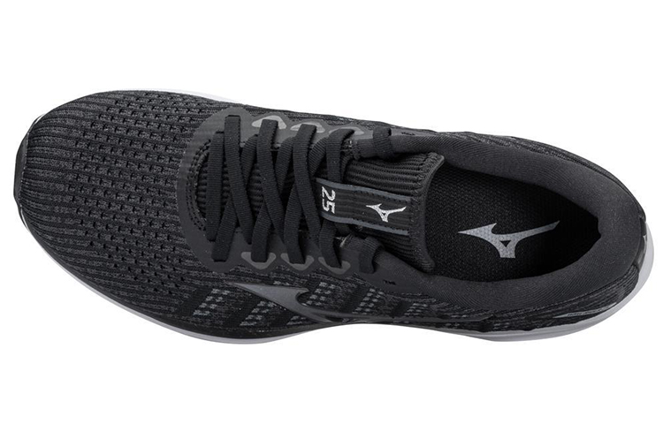 Lookbook Mizuno Wave Rider 25 Waveknit ''Schwarz Grau'' J1GC217590