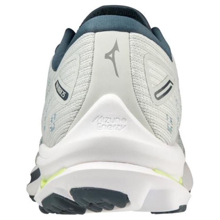 Shop Mizuno Wave Rider 25 Waveknit 'Grey White' J1GC217501