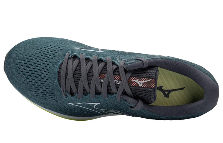 Lookbook 미즈노 웨이브 라이더 25 와이드 (블루) J1GC210401