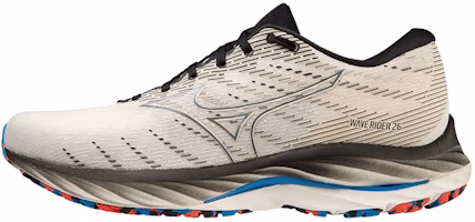 Mizuno Wave Rider 26 2E Wide 'White Black' J1GC226301 Mizuno Wave Rider 26 2E Wide 'White Black' J1GC226301
