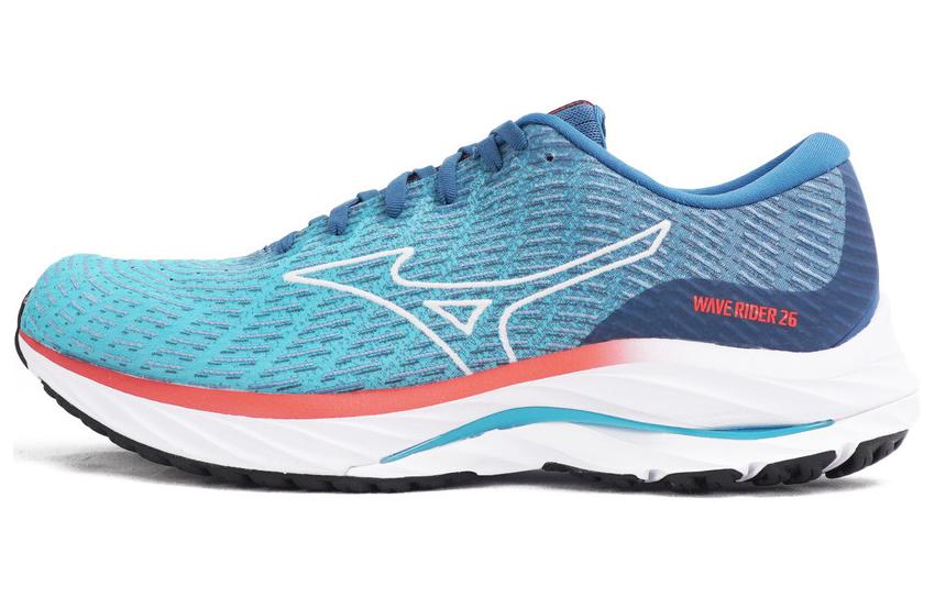 Mizuno Wave Rider 26 4E Wide 'Maui Blue Fiery Coral' J1GC227651