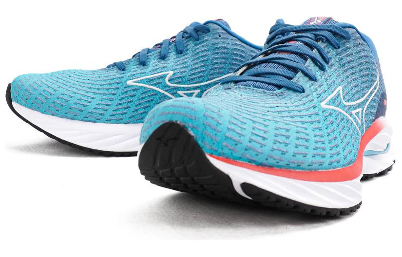 Lookbook Mizuno Wave Rider 26 4E Breit ''Maui Blau Feuriges Koralle'' J1GC227651