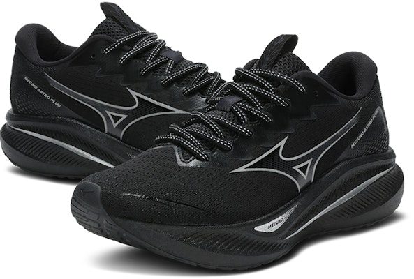 Mizuno Astro Plus 輕便增高 減震回彈 低筒 跑步鞋 男女同款 尊嘟黑配色 Lookbook Mizuno Astro Plus 輕便增高 減震回彈 低筒 跑步鞋 男女同款 尊嘟黑配色