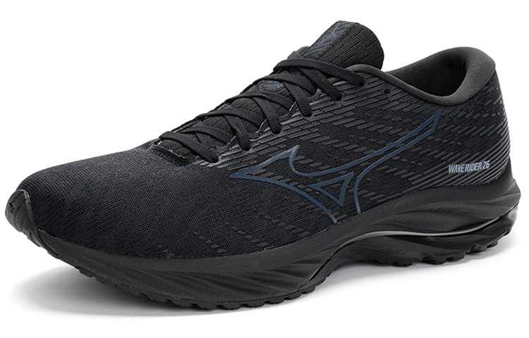 Lookbook Mizuno Wave Rider 26 減震防滑耐磨 低筒 跑步鞋 黑色