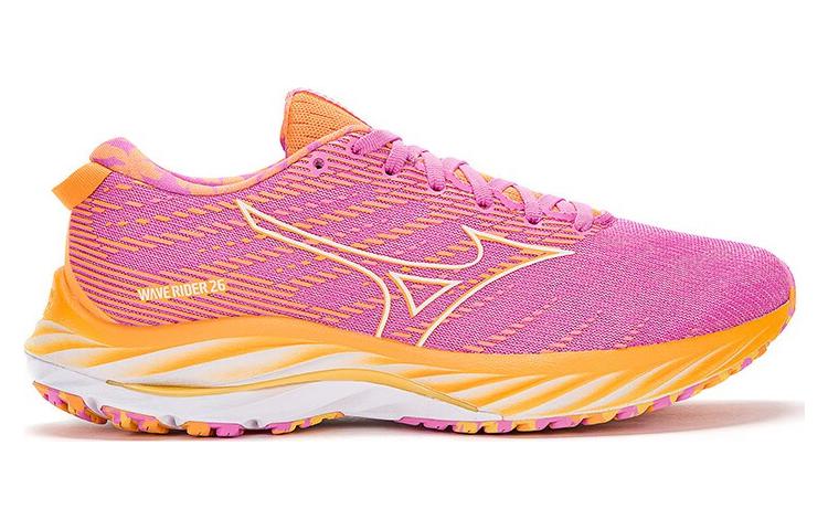 Mizuno Wave Rider 26 'Pink Breathable Shock-Absorbing Low-Top' 圖 2