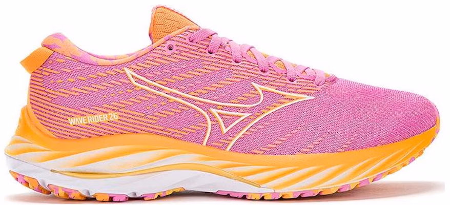 美津濃 Wave Rider 26 大V透氣 減震耐磨 低筒 跑步鞋 男女同款 粉色 Order 美津濃 Wave Rider 26 大V透氣 減震耐磨 低筒 跑步鞋 男女同款 粉色