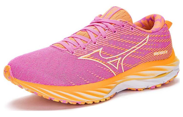 Mizuno Wave Rider 26 'Pink Breathable Shock-Absorbing Low-Top' 圖 3