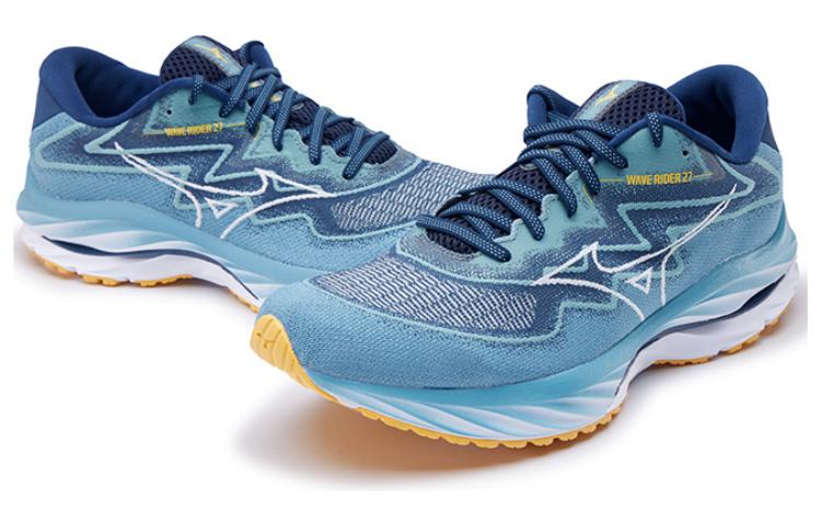 Lookbook Mizuno Wave Rider 27 Sepatu Lari Penyerapan Kejut LowTop 'Biru' J1GC237504