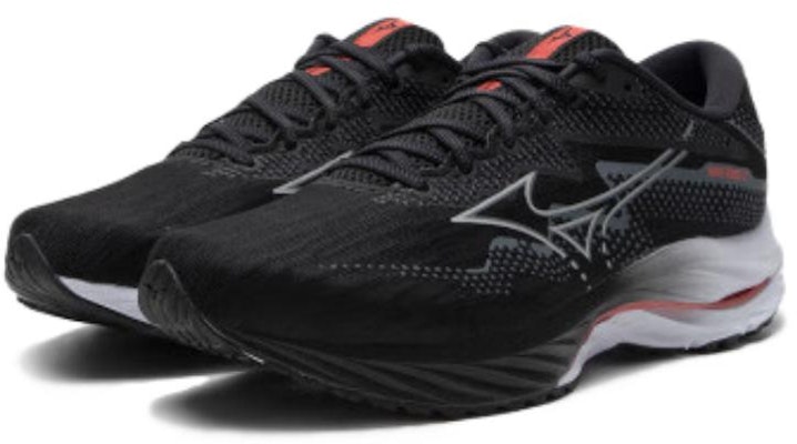 Sepatu Mizuno Wave Rider 27 'Hitam Abu-Abu Merah' J1GC230352 Lookbook Sepatu Mizuno Wave Rider 27 'Hitam Abu-Abu Merah' J1GC230352