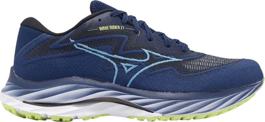 Mizuno Wave Rider 27 SSW Super Wide 'Navy Lime' J1GC237653 Buy Mizuno Wave Rider 27 SSW Super Wide 'Navy Lime' J1GC237653