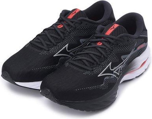 Mizuno Wave Rider 27 Super Wide 'Hitam Nikel Cayenne' J1GC230452 Lookbook Mizuno Wave Rider 27 Super Wide 'Hitam Nikel Cayenne' J1GC230452