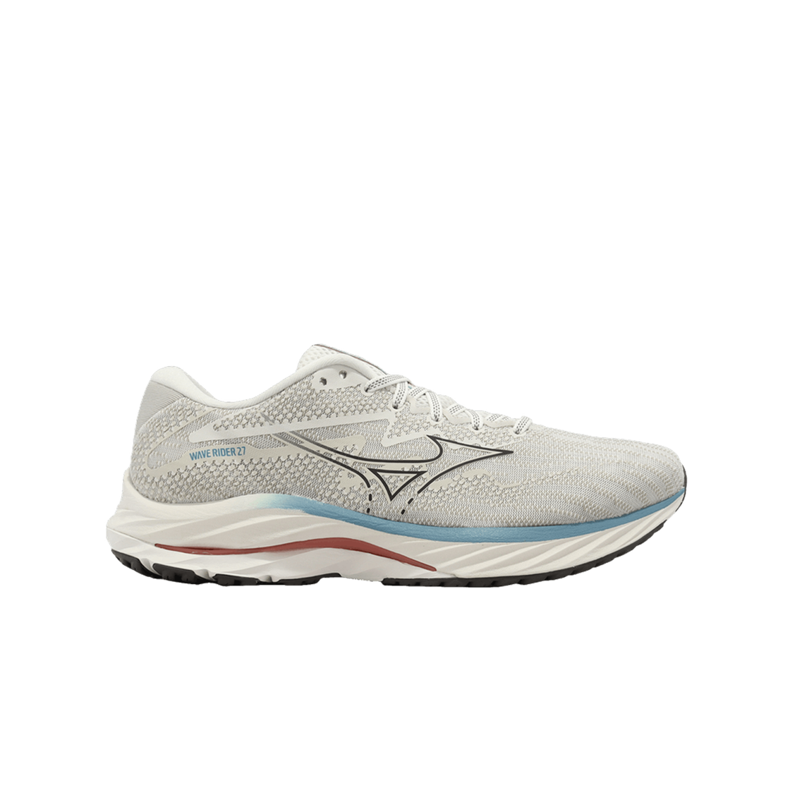 Mizuno Wave Rider 27 Super Wide 'Snow White Adriatic Blue' J1GC230406