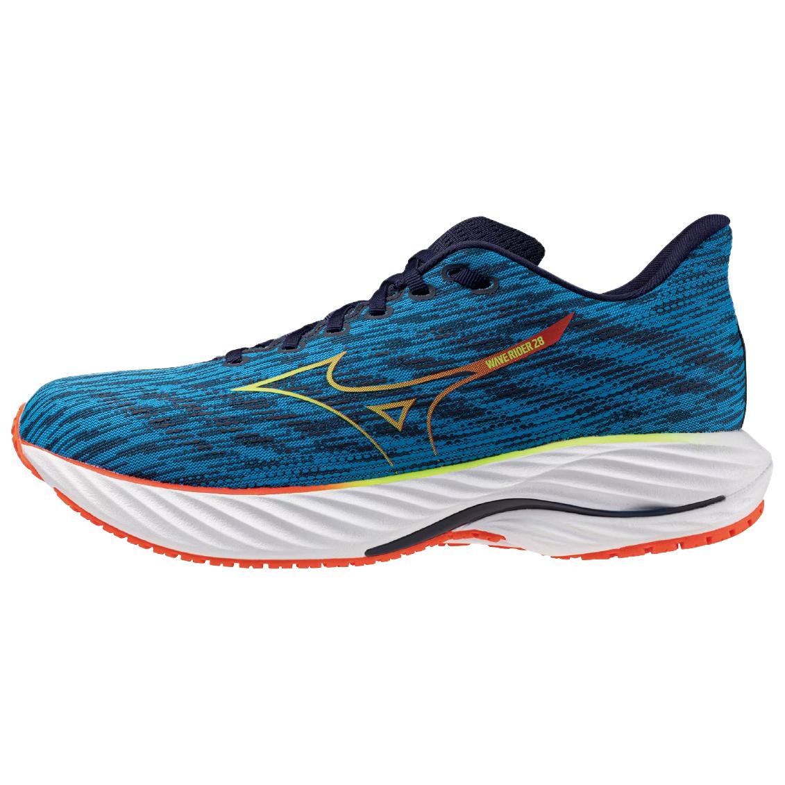 Mizuno Wave Rider 28 'Blue Pace Green Gecko' J1GC240356