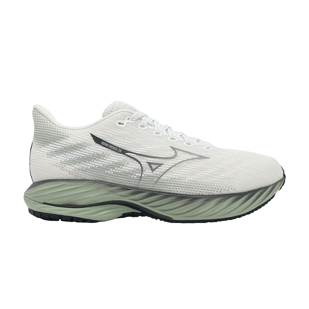 Mizuno Wave Rider 28 Super Wide 'Snow White Frosty Green' J1GC240460