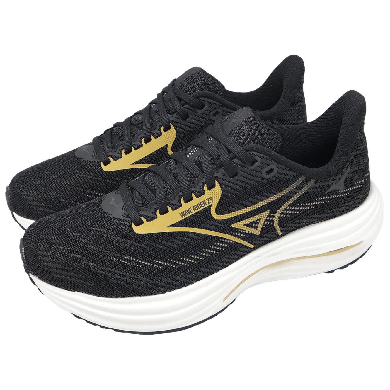 Order Mizuno Wave Rider 29 'Black Gold White' J1GC250355