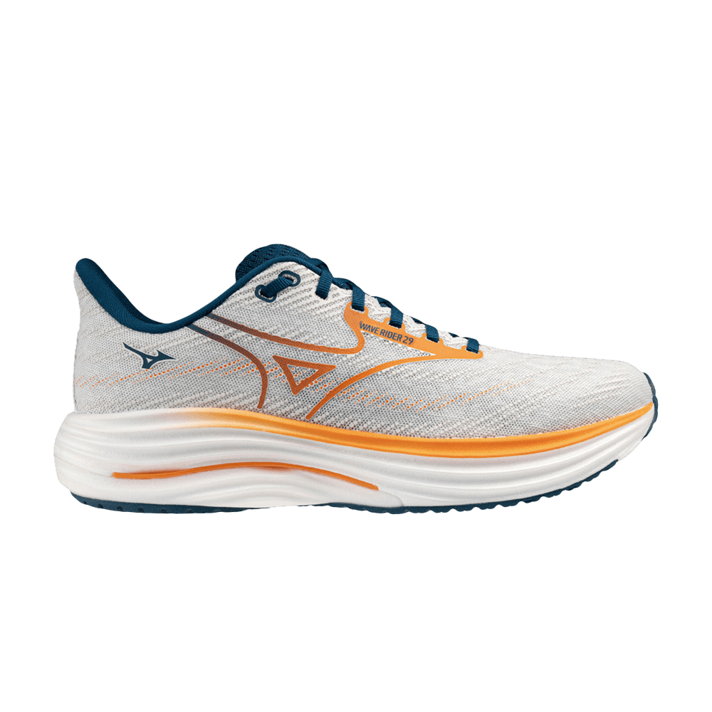 Mizuno Wave Rider 29 Super Wide 'White Orange' J1GC250458