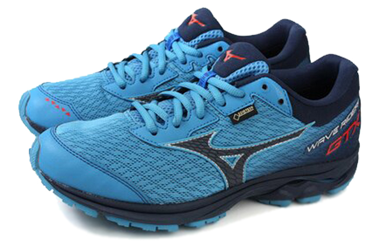 Lookbook Mizuno Wave Rider GTX Biru/Hitam J1GC187909
