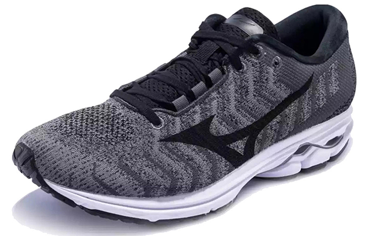 Mizuno Wave Rider Waveknit 3 'Grey Black' 圖 2