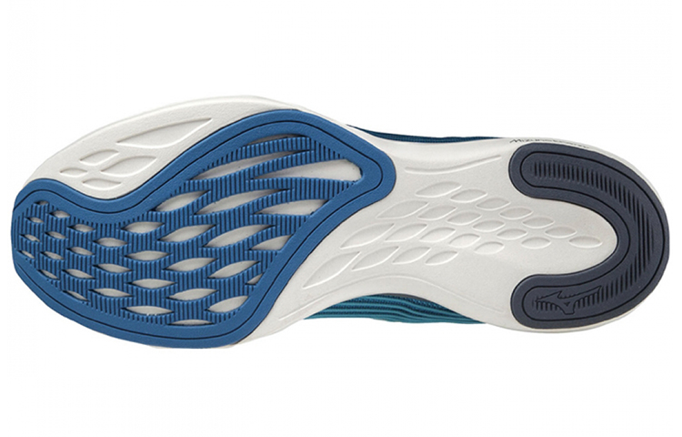 Shop Mizuno Wave Shadow 4 防滑透氣 低幫運動跑步鞋 藍