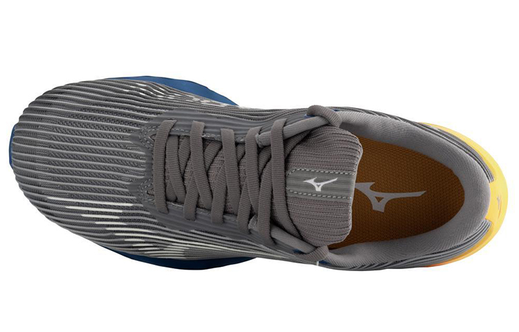 Lookbook 미즈노 웨이브 쉐도우 4 '회색 노랑' (Mizuno Wave Shadow 4 'Grey Yellow') J1GC203003