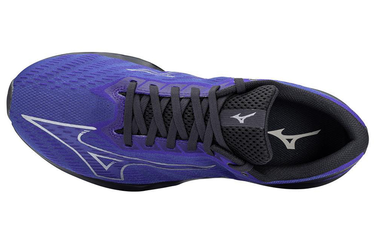 Lookbook Mizuno Wave Shadow 5寬版 耐磨防滑 低筒休閒運動鞋 藍黑色