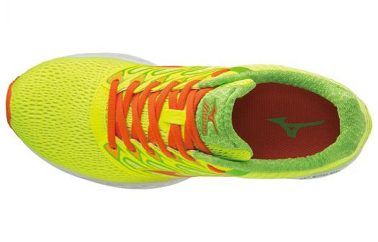 Lookbook Mizuno Wave Shadow 低幫耐磨跑步鞋 男女同款 黃紅