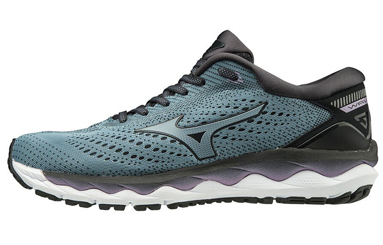 Buy 美津浓 Wave Sky 3 透氣輕便減震 低幫運動鞋 藍紫黑