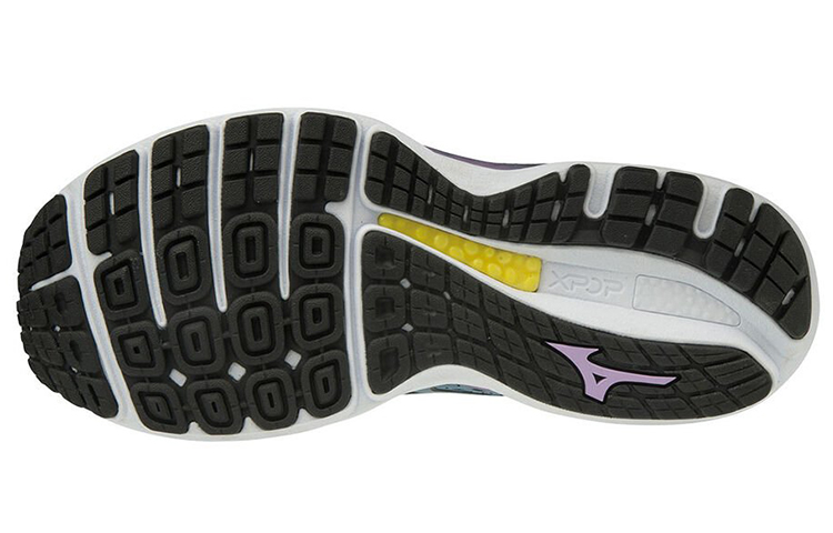 Shop 美津浓 Wave Sky 3 透氣輕便減震 低幫運動鞋 藍紫黑