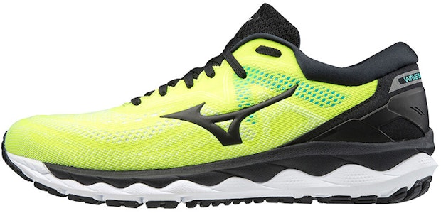 美津浓 Wave Sky 4 舒適透氣耐磨運動跑步鞋 黃黑拼接 Buy 美津浓 Wave Sky 4 舒適透氣耐磨運動跑步鞋 黃黑拼接