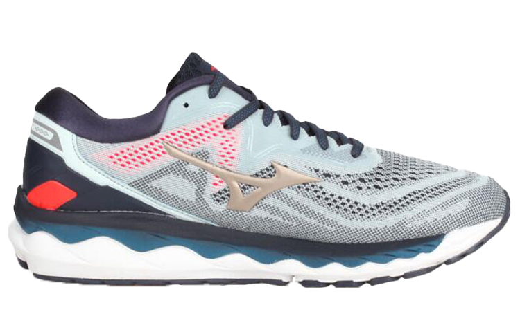 Order 美津浓Wave Sky 4跑鞋 灰/蓝 J1GC200242