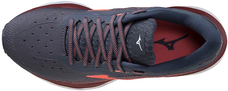 美津濃 Wave Sky 5 防滑透氣 低筒運動跑步鞋 女款 藍紅 Lookbook 美津濃 Wave Sky 5 防滑透氣 低筒運動跑步鞋 女款 藍紅