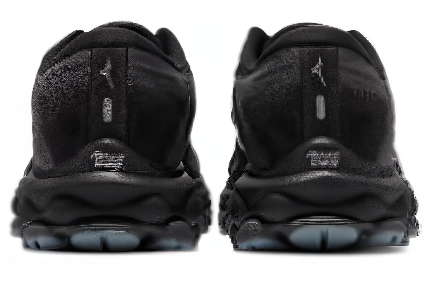 Order 美津濃 Wave Sky 7 舒適時尚 織物減震耐磨透氣支撐回彈 低帮 休閒跑步鞋 男女同款 黑色