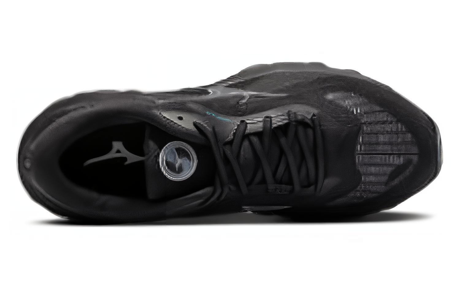 Lookbook 美津濃 Wave Sky 7 舒適時尚 織物減震耐磨透氣支撐回彈 低帮 休閒跑步鞋 男女同款 黑色