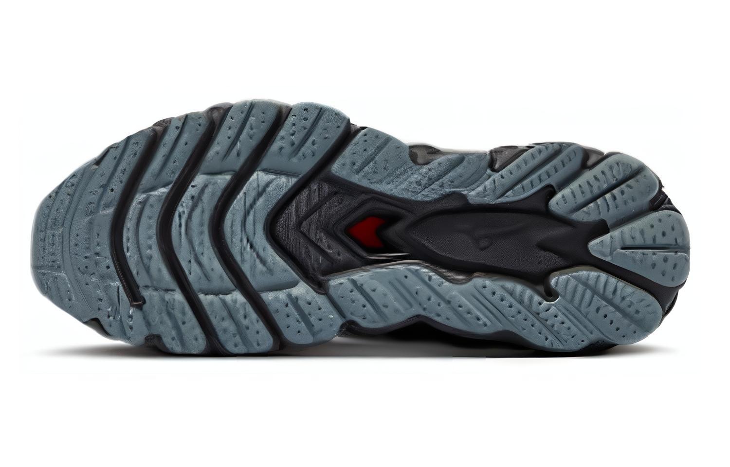 Shop 美津濃 Wave Sky 7 舒適時尚 織物減震耐磨透氣支撐回彈 低帮 休閒跑步鞋 男女同款 黑色