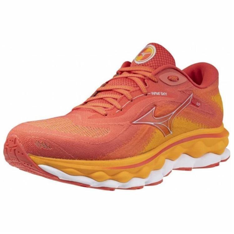 Shop Mizuno Wave Sky 7 'Cayenne Carrot Curl' J1GC230255