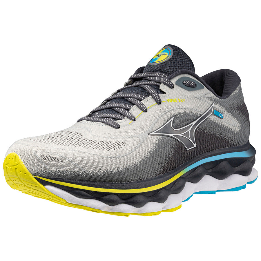 Lookbook Mizuno Wave Sky 7 'Grey Blue Yellow' J1GC230201