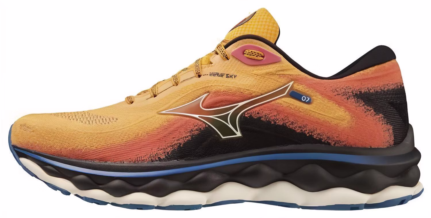 mizuno-wave-sky-7-orange-black