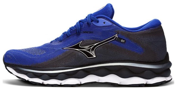美津浓 Wave Sky 7 耐磨減震防滑 低幫 跑步鞋 男女同款 藍黑 Buy 美津浓 Wave Sky 7 耐磨減震防滑 低幫 跑步鞋 男女同款 藍黑