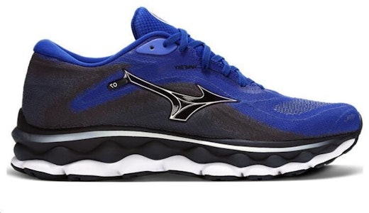 美津浓 Wave Sky 7 耐磨減震防滑 低幫 跑步鞋 男女同款 藍黑 Order 美津浓 Wave Sky 7 耐磨減震防滑 低幫 跑步鞋 男女同款 藍黑