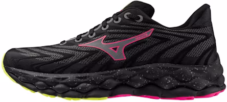 Mizuno Wave Sky 8 Black Lightweight Cushioned Running Shoes J1GC240206 Mizuno Wave Sky 8 Black Lightweight Cushioned Running Shoes J1GC240206