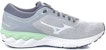 Kasut Rendah Mizuno Wave Skyrise Ringan Kelabu Hijau J1GD200901