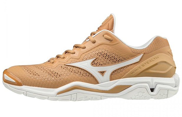 Mizuno Wave Stealth 5 'White Brown' X1GA180096 Buy Mizuno Wave Stealth 5 'White Brown' X1GA180096