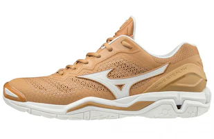 Mizuno Wave Stealth 5 'White Brown' X1GA180096 Mizuno Wave Stealth 5 'White Brown' X1GA180096