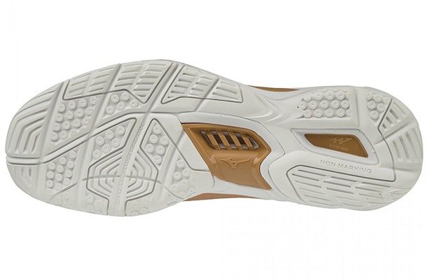 Mizuno Wave Stealth 5 'White Brown' X1GA180096 Shop Mizuno Wave Stealth 5 'White Brown' X1GA180096