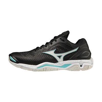 Mizuno Wave Stealth 5 Low Tops Training Shoe Black White Blue