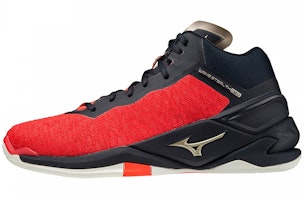 Mizuno Wave Stealth Neo Mid 'Black Red Patchwork' X1GA200563-URV Mizuno Wave Stealth Neo Mid 'Black Red Patchwork' X1GA200563-URV