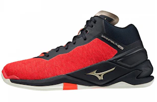 Mizuno Wave Stealth Neo Mid 'Black Red Patchwork' X1GA200563-URV Mizuno Wave Stealth Neo Mid 'Black Red Patchwork' X1GA200563-URV