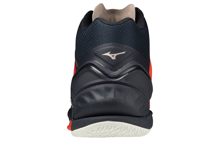 Lookbook Mizuno Wave Stealth Neo Mid 'Black Red Patchwork' X1GA200563-URV